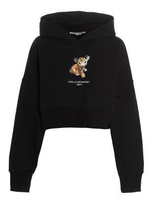 STELLA McCARTNEY: Sweatshirts & Sweaters - Tiger printed hoodie