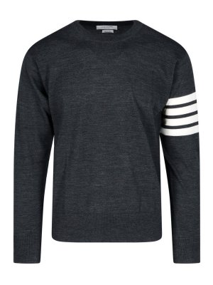 THOM BROWNE: Pull col rond - Pull Col Rond - 4-Bar