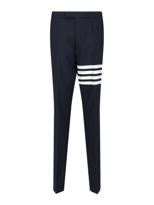 パンツ OFF-WHITE MIDNIGHT BLUE WOOL PANT Off-White Wool belt pants - Black - Men | OMCA214F22FAB0021000