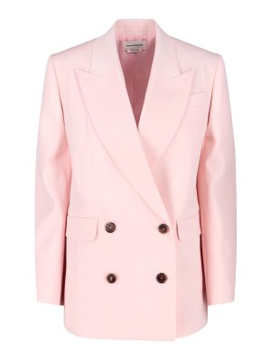 ALEXANDER MCQUEEN: giacche blazer - Blazer doppiopetto in lana