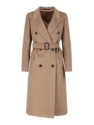 Chloe' Long raincoat in obsidian brown - Brown
