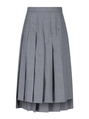 THOM BROWNE: gonne al ginocchio  e longuette - Gonna a pieghe