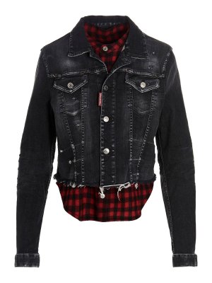 Ermanno Scervino Strass logo denim jacket - Women | CP23JNS00156