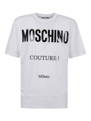 MOSCHINO: t-shirts - Logo printed T-shirt