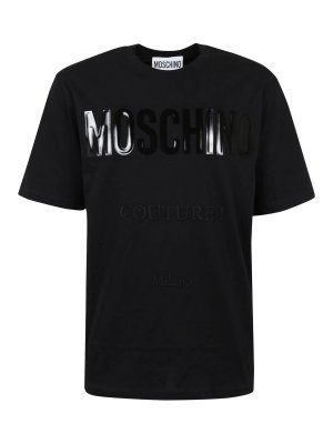 MOSCHINO: t-shirt - T-shirt stampata con logo