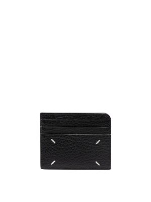 Maison Margiela: wallets & purses - Four-stitch leather card holder