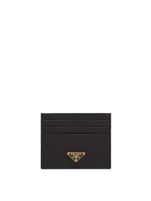 PRADA: wallets & purses - Logo-plaque card holder
