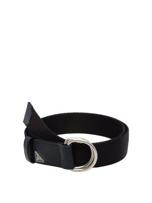 PRADA: belts - Triangle logo d-ring belt