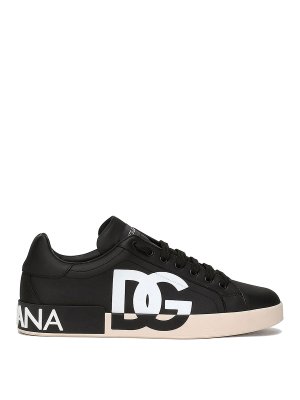 DOLCE & GABBANA: trainers - Leather low-top sneakers