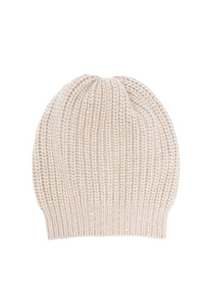 BRUNELLO CUCINELLI: beanies - Ribbed trim beanie