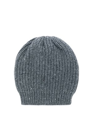 BRUNELLO CUCINELLI: beanies - Ribbed trim beanie