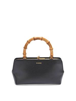 Jil Sander Goji square small bamboo bag - Black