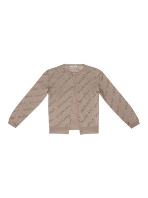 BALENCIAGA: Strickpullover mit Rundhalsausschnitt - Rundhalspullover - Beige