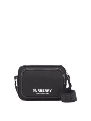 BURBERRY: cross body bags - Logo-print crossbody bag