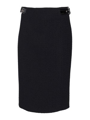 スカート alexander mcqueen WOOL AND MOHAIR SKIRT (718773_QJAC71000) Alexander McQueen Wool and Mohair Skirt Black FW22 Women