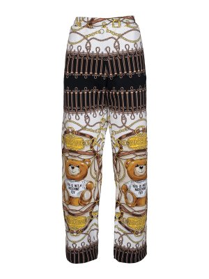MOSCHINO: casual trousers - Logo printed pants
