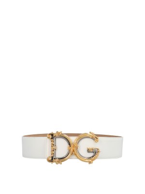 DOLCE & GABBANA: Cinturones - Cinturón - Blanco
