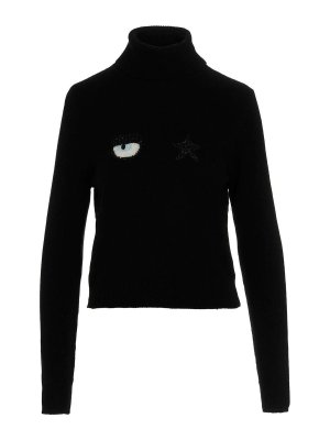 CHIARA FERRAGNI: Rollkragenpullover  und Polo-Ausschnitt - Rollkragenpullover - Schwarz