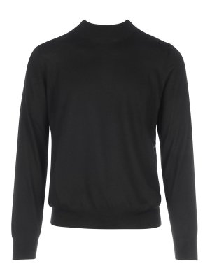 Balmain Wool turtleneck with side zippers - Black