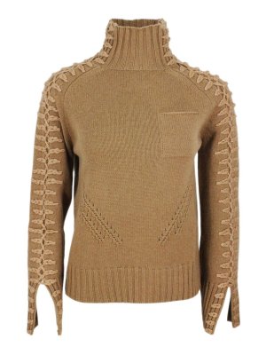 ERMANNO SCERVINO: Turtlenecks & Polo necks - Cashmere turtleneck with embroidered sleeves