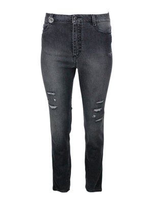 ERMANNO SCERVINO: straight leg jeans - Jewel detailed jeans