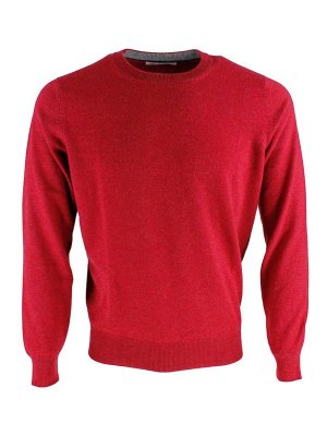 BRUNELLO CUCINELLI: Strickpullover mit Rundhalsausschnitt - Rundhalspullover - Rot