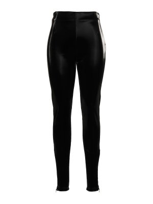 【関税込み】Versace ブラック ジッパー レギンス Versace Jeans Couture ロゴ レギンス | ブラック | FARFETCH JP