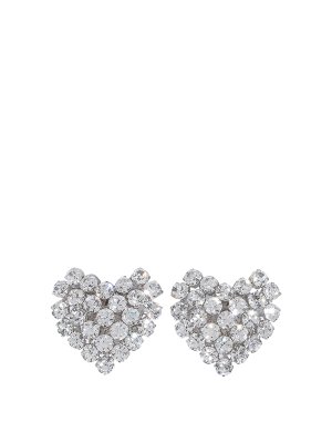 ALESSANDRA RICH: Earrings - Crystal heart earrings