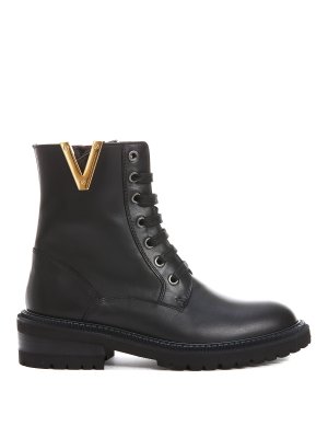 Junya Watanabe Leather platform boots - Black - Women
