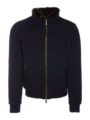 ジャケット・アウター PRADA nylon jacket navy 2014 Prada Nylon Tech light navy blue jacket - Dark Blue