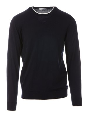 Paolo Pecora: Pull col rond - Pull Col Rond - Bleu