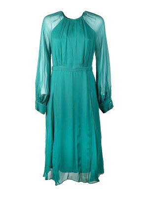 KARL LAGERFELD: knee length dresses - Silk midi dress