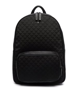 EMPORIO ARMANI: backpacks - Jacquard-logo zip-around backpack