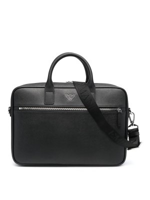 EMPORIO ARMANI: laptop bags & briefcases - Logo-plaque laptop case