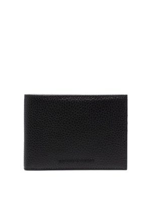 EMPORIO ARMANI: wallets & purses - Pebbled leather bi-fold wallet
