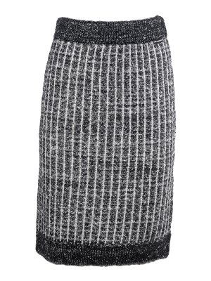 KARL LAGERFELD: mini skirts - Bouclé knit skirt