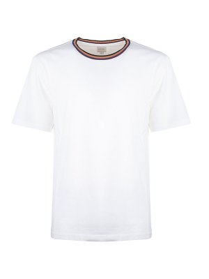 Kiton Jersey T-shirt with stitched logo - Black | UMM02710500205