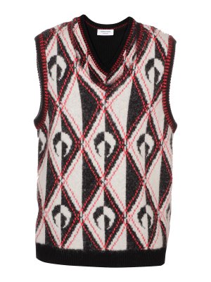 MARINE SERRE: vests - Moon argyle vest