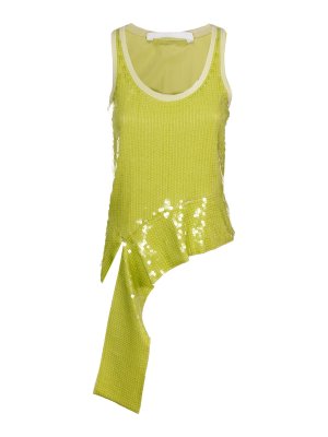 HELMUT LANG: Tops & Tank tops - Sequined asymmetric top