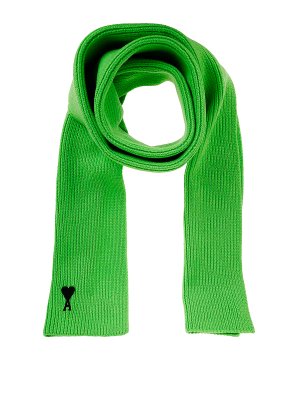 AMI ALEXANDRE MATTIUSSI: scarves - Ribbed wool scarf