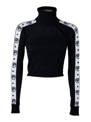 CHIARA FERRAGNI: Turtlenecks & Polo necks - Logo turtleneck