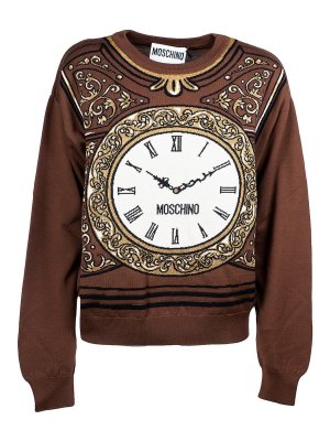 MOSCHINO: crew necks - Clock jumper