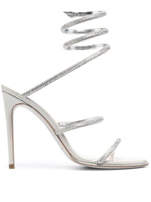 サンダル・ミュール ALEXANDER MCQUEEN Women Sandals 780714WIF138100 Silver Alexander Mcqueen Sandal Leath Srubb - Silver | 780714WIF138100