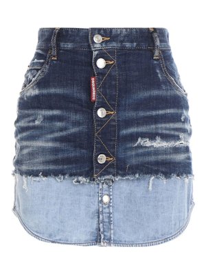 DSQUARED2: Mini jupes - Mini Jupe - Délavé