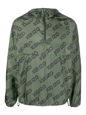 KENZO: casual jackets - All over logo anorak