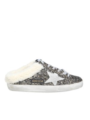 GOLDEN GOOSE: trainers - Superstar sneakers in multicolor glitter