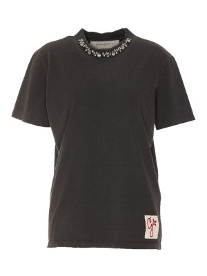 Tシャツ・カットソー THOM BROWNE Woman T-Shirt Grey FJS075A00042 055 Thom Browne Light grey cotton t-shirt - Grey | FJS075A00042055