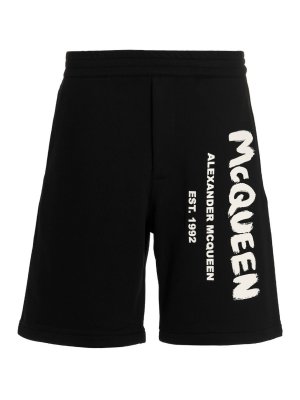 ALEXANDER MCQUEEN: トラウザーショーツ - ショートパンツ - 黒
