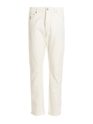 BRUNELLO CUCINELLI: Jeans Rectos - Pantalón Casual - Blanco