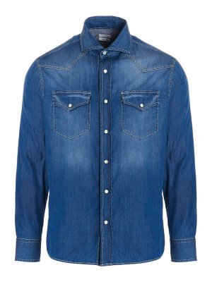 BRUNELLO CUCINELLI: シャツ - シャツ - ブルー